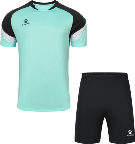 Комплект футбольной формы Kelme WARRIOR мятно-черный 8151ZB1007.9328_7351ZB1255.9000