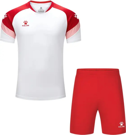 Комплект футбольной формы Kelme BRAVO бело-красный 7351TX1092.9107_7351ZB1255.9600