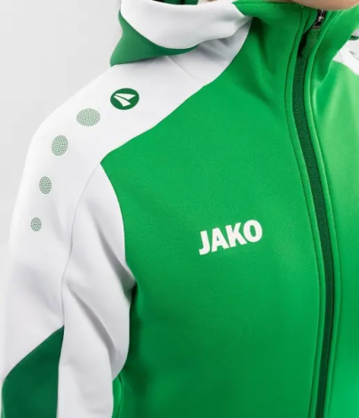 Олімпійка (мастерка) з капюшоном жіноча Jako DYNAMIC зелено-біло-темно-зелена 6870D-204