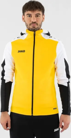 Олимпийка (мастерка) с капюшоном Jako DYNAMIC желто-бело-черная 6870-305