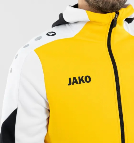 Олимпийка (мастерка) с капюшоном Jako DYNAMIC желто-бело-черная 6870-305
