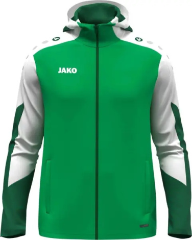 Олімпійка (мастерка) з капюшоном дитяча Jako DYNAMIC зелено-біло-темно-зелена 6870-204