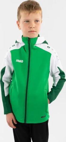 Олімпійка (мастерка) з капюшоном дитяча Jako DYNAMIC зелено-біло-темно-зелена 6870-204