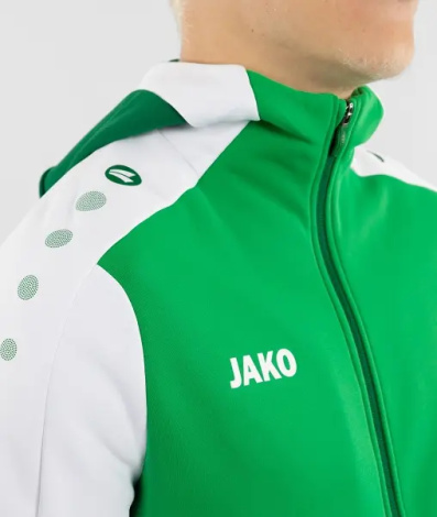 Олімпійка (мастерка) з капюшоном Jako DYNAMIC зелено-біло-темно-зелена 6870-204