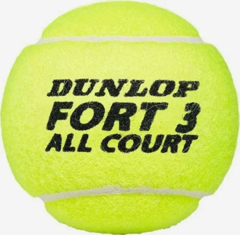 Набір м'ячів для тенісу Dunlop FORT ALL COURT TS 3B жовтий (3 штуки) 601315