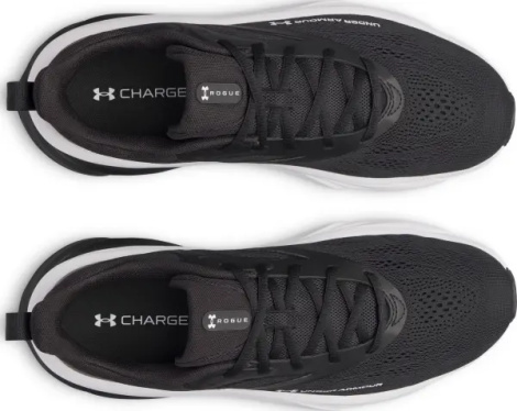 Кроссовки беговые Under Armour CHARGED+ ROGUE 6 черно-белые 6006719-001