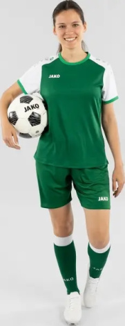 Футболка джерси женская Jako DYNAMIC S/S зелено-белая 4270D-205