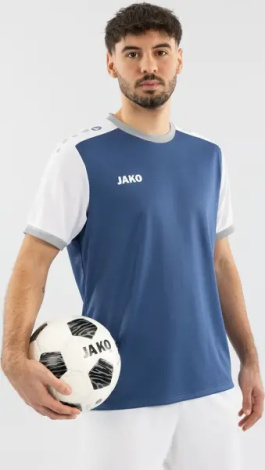 Футболка джерсі Jako DYNAMIC S/S синьо-біло-сіра 4270-921