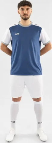 Футболка джерсі Jako DYNAMIC S/S синьо-біло-сіра 4270-921