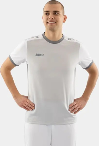 Футболка джерси Jako DYNAMIC S/S серо-белая 4270-837