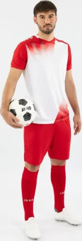 Футболка джерсі Jako VINTAGE S/S біло-червона 4245-028