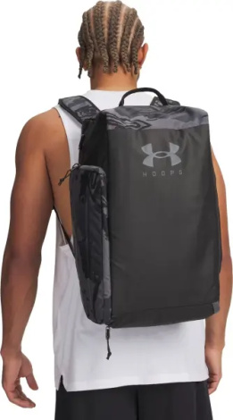 Сумка-рюкзак Under Armour CONTAIN DUO SMALL BACKPACK DUFFLE черно-темно-серая 1381920-003