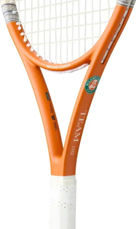 Ракетка для тенниса Wilson ROLAND-GARROS 2026 TEAM 102 оранжево-кремовая WR192910