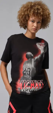 Футболка жіноча Nike JORDAN SPORT HERITAGE DRI-FIT GRAPHIC чорна IO8722-010