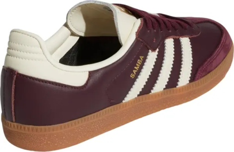 Кеди жіночі Adidas SAMBA OG бордово-молочні ID0477