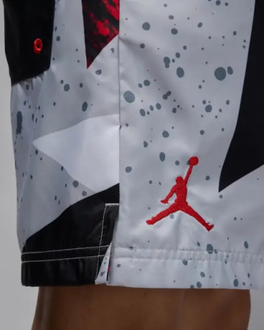 Шорти Nike JORDAN ESSENTIALS 5" POOLSIDE сіро-чорно-червоно-жовті IB8818-011