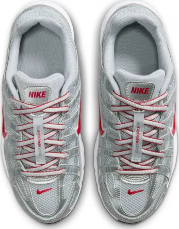 Кроссовки подростковые Nike P-6000 (GS) серебряно-красные HV5064-002
