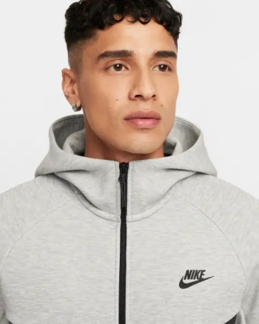 Толстовка Nike TECH FULL-ZIP WINDRUNNER HOODIE серая HV0949-063