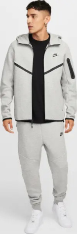 Толстовка Nike TECH FULL-ZIP WINDRUNNER HOODIE серая HV0949-063