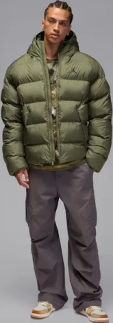 Пуховик Nike JORDAN BROOKLYN THERMA-FIT PUFFER оливковий HV0532-222