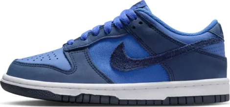 Кроссовки подростковые Nike DUNK LOW SE (GS) сине-темно-синие HQ9293-400