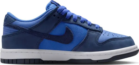 Кроссовки подростковые Nike DUNK LOW SE (GS) сине-темно-синие HQ9293-400