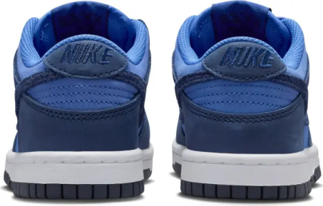 Кроссовки подростковые Nike DUNK LOW SE (GS) сине-темно-синие HQ9293-400