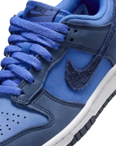 Кроссовки подростковые Nike DUNK LOW SE (GS) сине-темно-синие HQ9293-400