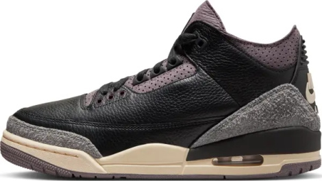 Кросівки жіночі Nike AIR JORDAN 3 RETRO X A MA MANIÉRE чорно-сіро-фіолетові FZ4811-001