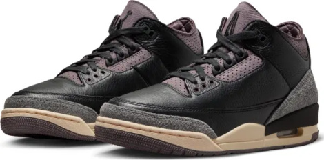 Кросівки жіночі Nike AIR JORDAN 3 RETRO X A MA MANIÉRE чорно-сіро-фіолетові FZ4811-001