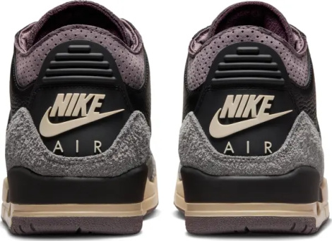 Кросівки жіночі Nike AIR JORDAN 3 RETRO X A MA MANIÉRE чорно-сіро-фіолетові FZ4811-001