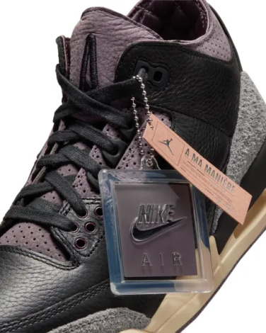 Кросівки жіночі Nike AIR JORDAN 3 RETRO X A MA MANIÉRE чорно-сіро-фіолетові FZ4811-001