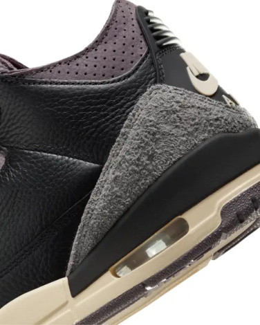 Кросівки жіночі Nike AIR JORDAN 3 RETRO X A MA MANIÉRE чорно-сіро-фіолетові FZ4811-001