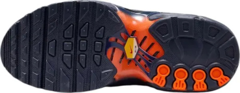 Кроссовки детские Nike AIR MAX PLUS (PS) салатово-оранжево-темно-синие FZ0023-700