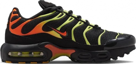 Кросівки дитячі Nike AIR MAX PLUS (PS) чорно-салатово-помаранчеві FZ0023-040