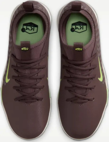 Сороконіжки (шиповки) дитячі Nike JR MERCURIAL ZOOM VAPOR 16 ACADEMY KYLIAN MBAPPÉ TF коричнево-сріблясто-салатові FQ8285-200