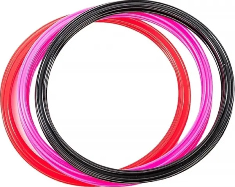 Кольца тренировочные AVK-Sport черно-розово-красные (12 штук) AVK3-610-600-001
