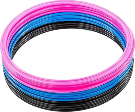 Кольца тренировочные AVK-Sport розово-сине-черные (12 штук) AVK3-463-600-001