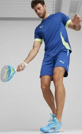 Футболка для тенісу Puma INDIVIDUAL PADEL синьо-салатова 939177-22