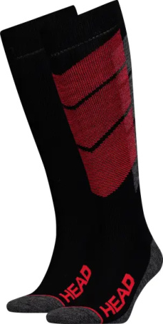 Шкарпетки Head UNISEX SKI GRAPHIC KNEEHIGH 2PPK чорно-червоні (2 пари) 791005001-118