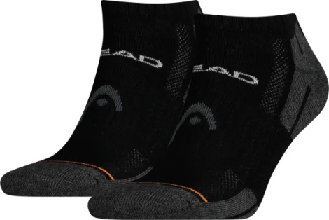 Носки Head PERFORMANCE SNEAKER 2PPK UNISEX черно-темно-серо-оранжевые (2 пары) 741017001-200