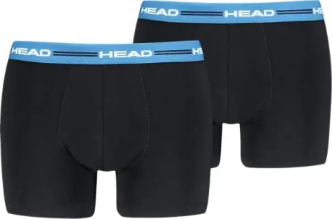 Труси (боксерки) Head MEN ELASTIC BOXER 2P чорно-блакитні (2 штуки) 701234928-002