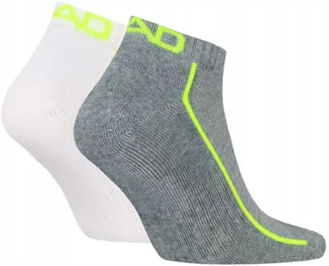 Носки Head ALL SPORTS PERFORMANCE SNEAKER 2P бело-лаймовые, серо-лаймовые (2 пары) 701229023-004
