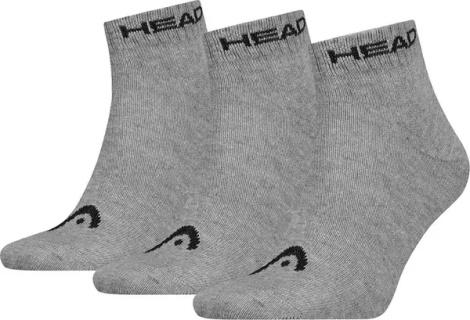Носки Head ELEMENTS ALL SPORTS QUARTER 3P серые (3 пары) 701229010-004