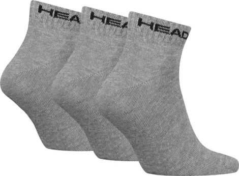 Носки Head ELEMENTS ALL SPORTS QUARTER 3P серые (3 пары) 701229010-004