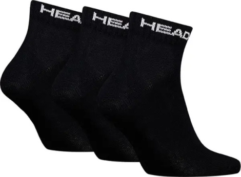 Носки Head ELEMENTS ALL SPORTS QUARTER 3P черные (3 пары) 701229010-001