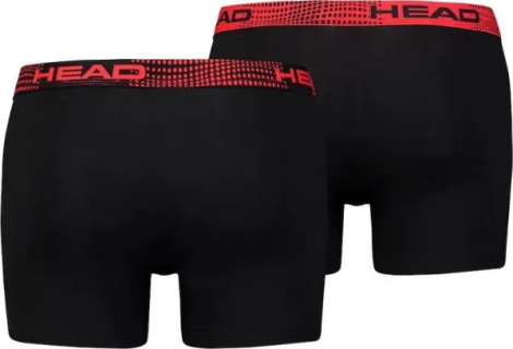 Труси (боксерки) Head BASIC BOXER 2P чорно-червоні (2 штуки) 701221813-001