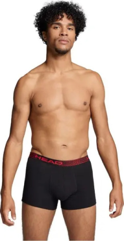 Труси (боксерки) Head BASIC BOXER 2P чорно-червоні (2 штуки) 701221813-001