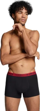 Труси (боксерки) Head BASIC BOXER 2P чорно-червоні (2 штуки) 701221813-001