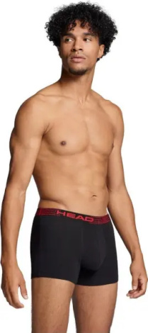 Труси (боксерки) Head BASIC BOXER 2P чорно-червоні (2 штуки) 701221813-001